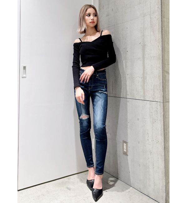 GYDA「カシュクールデザインオフショルトップス」|Tシャツ・カットソー|