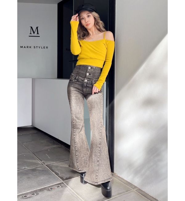 GYDA「カシュクールデザインオフショルトップス」|Tシャツ・カットソー|