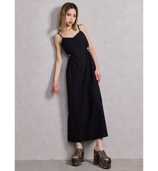 GYDA「SIDE OPEN BACK RIBBON LONGワンピース」|ワンピース|