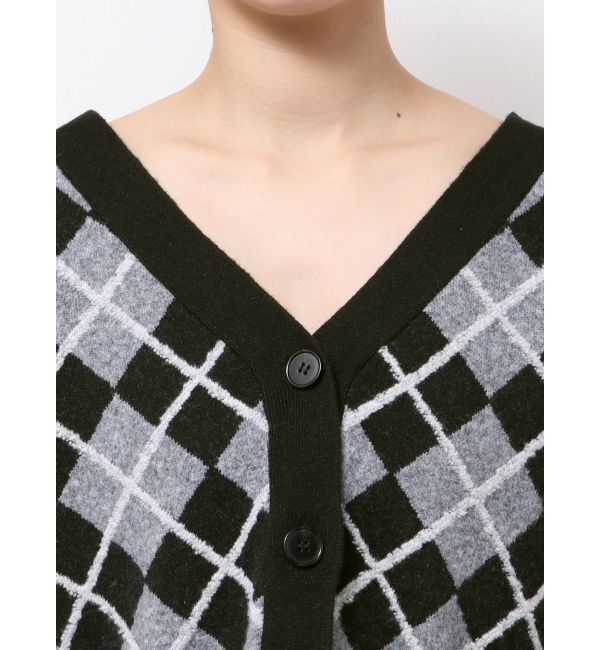 GYDA「アーガイルニットカーディガン」|カーディガン|