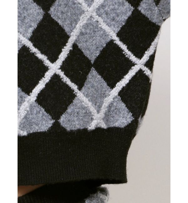 GYDA「アーガイルニットカーディガン」|カーディガン|
