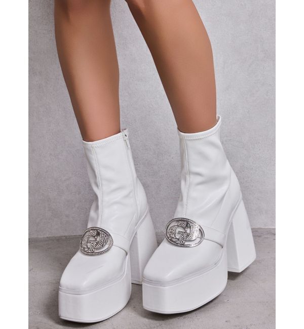 GYDA「GD bijou 2WAYチャンキーショートブーツ」|ショートブーツ|