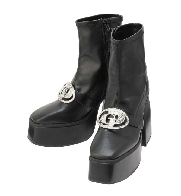 GYDA「GD bijou 2WAYチャンキーショートブーツ」|ショートブーツ|