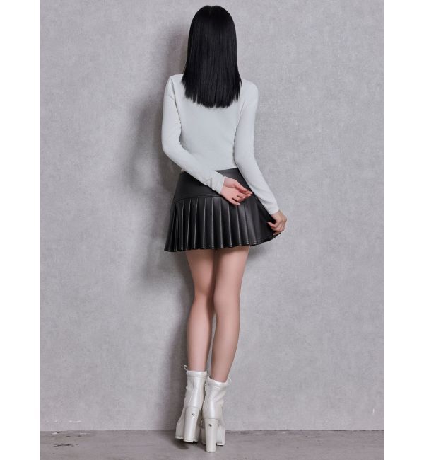 GYDA「shiny lace upタンクソールショートブーツ」|ショートブーツ|