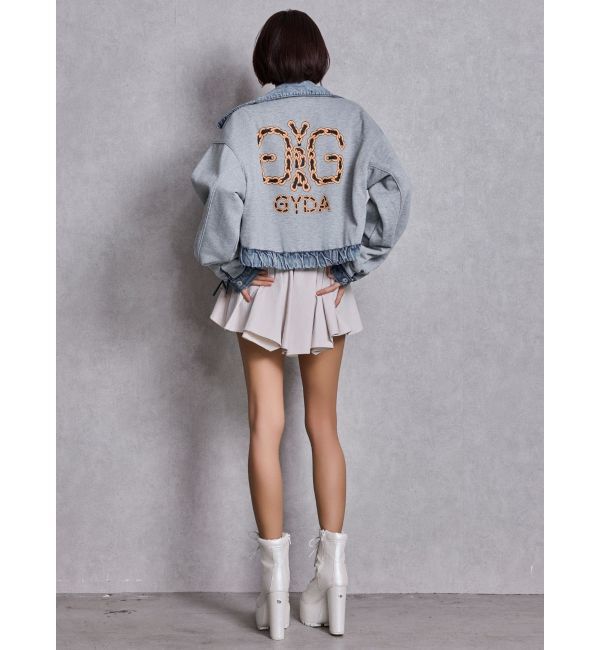 GYDA「shiny lace upタンクソールショートブーツ」|ショートブーツ|