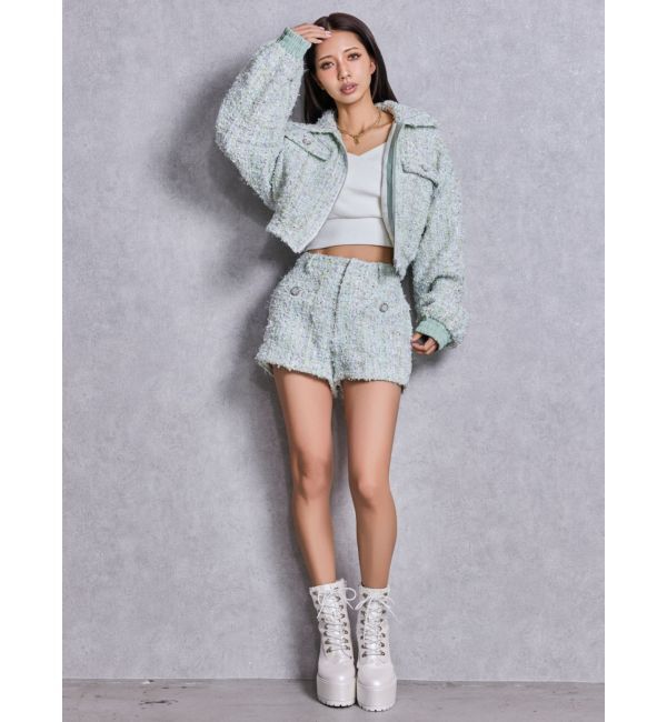 GYDA「shiny lace upタンクソールショートブーツ」|ショートブーツ|