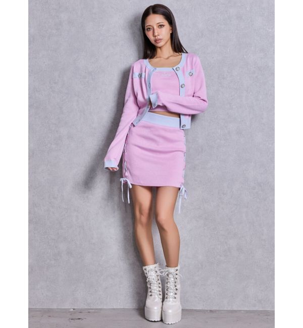 GYDA「shiny lace upタンクソールショートブーツ」|ショートブーツ|