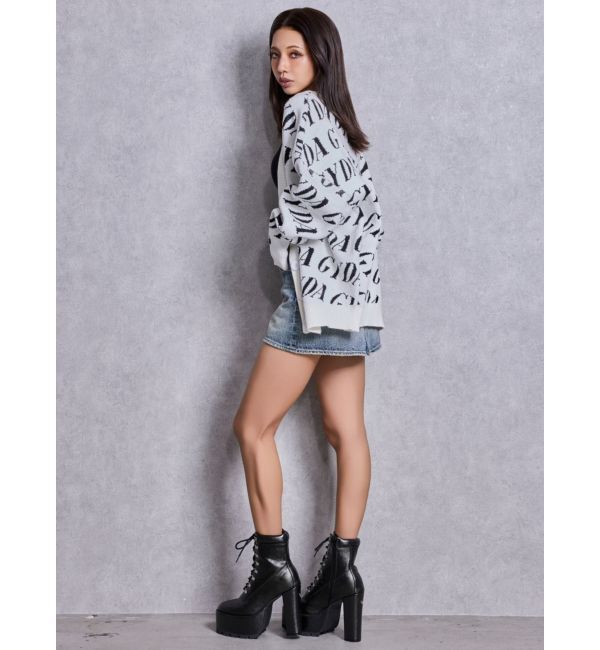 GYDA「shiny lace upタンクソールショートブーツ」|ショートブーツ|