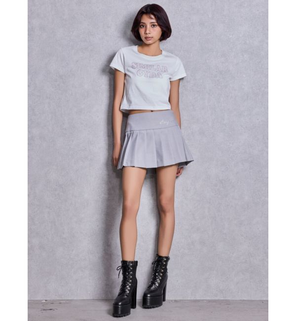 GYDA「shiny lace upタンクソールショートブーツ」|ショートブーツ|