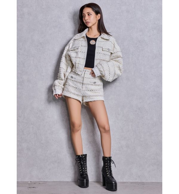 GYDA「shiny lace upタンクソールショートブーツ」|ショートブーツ|