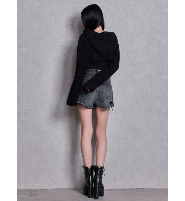 GYDA「shiny lace upタンクソールショートブーツ」|ショートブーツ|