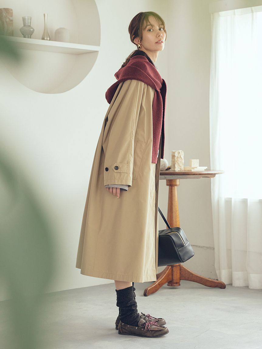 Mila Owen「リブニットフーディマフラー」|マフラー|