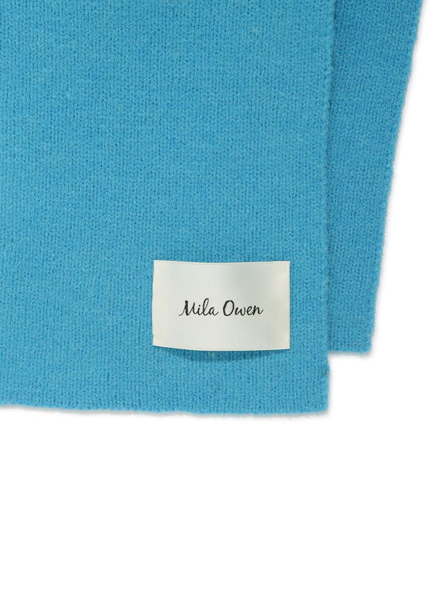 Mila Owen「リブニットフーディマフラー」|マフラー|