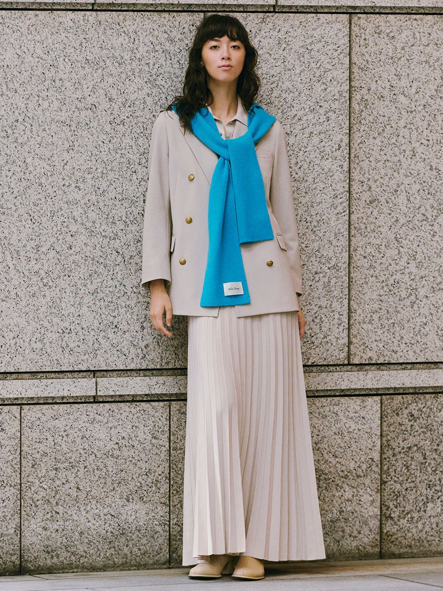 Mila Owen「リブニットフーディマフラー」|マフラー|TUQ