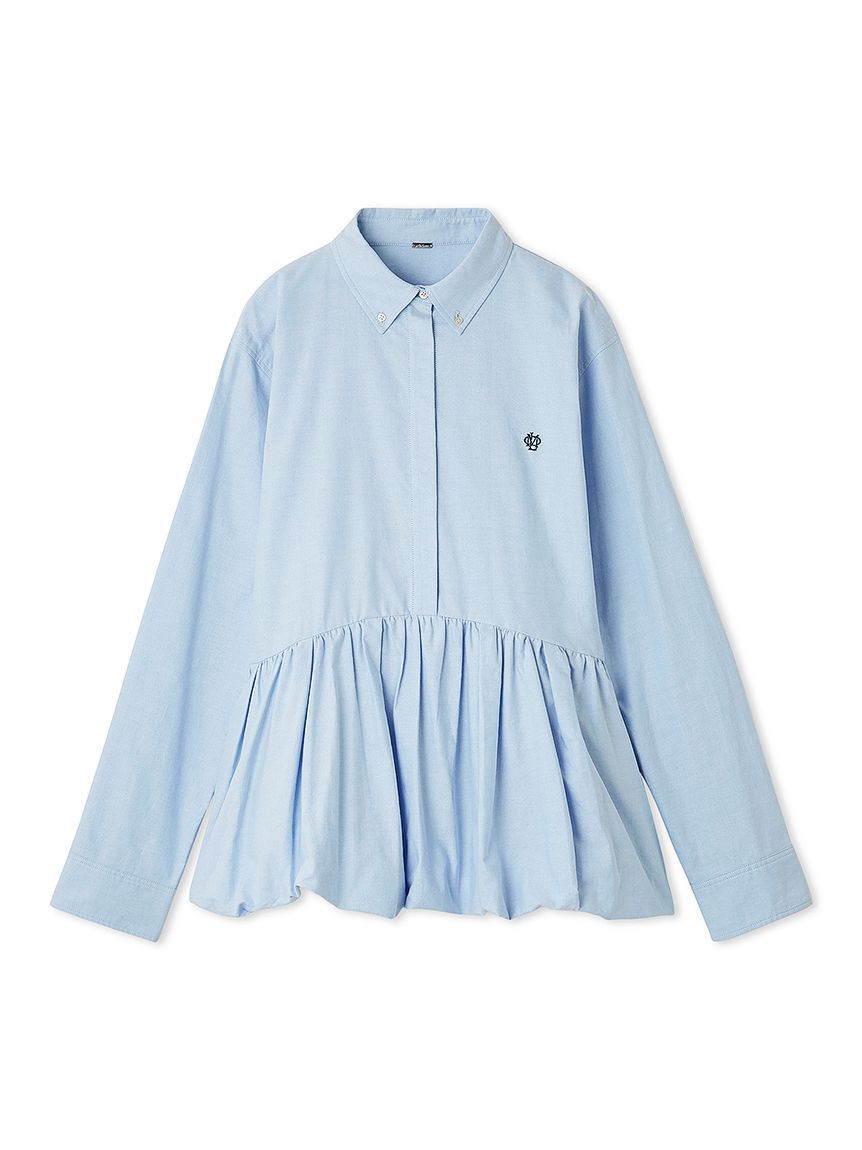 Mila Owen「釦ダウン裾バルーンペプラムシャツ」|シャツ・ブラウス|