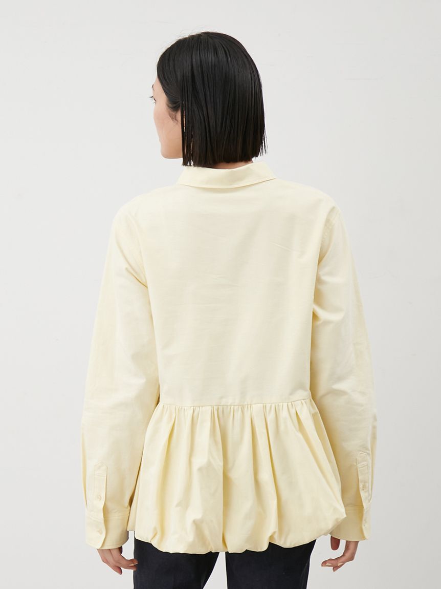 Mila Owen「釦ダウン裾バルーンペプラムシャツ」|シャツ・ブラウス|