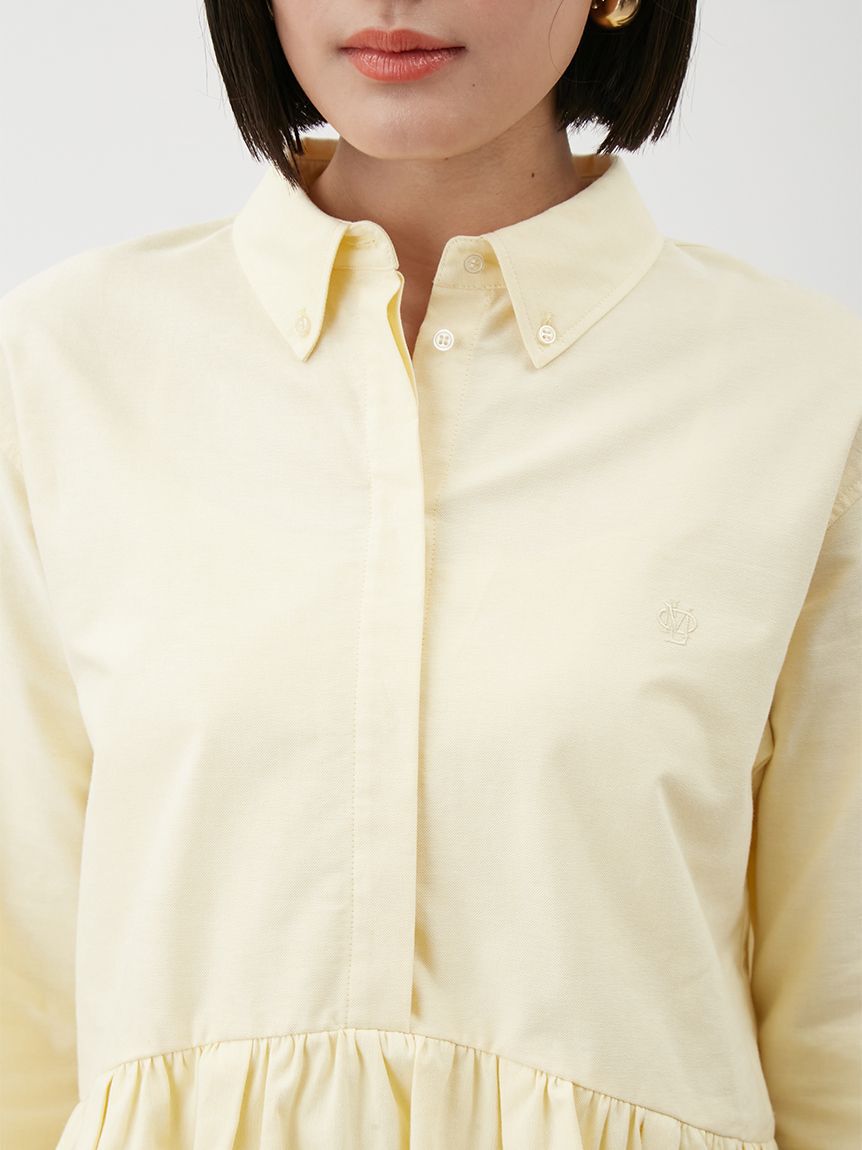 Mila Owen「釦ダウン裾バルーンペプラムシャツ」|シャツ・ブラウス|