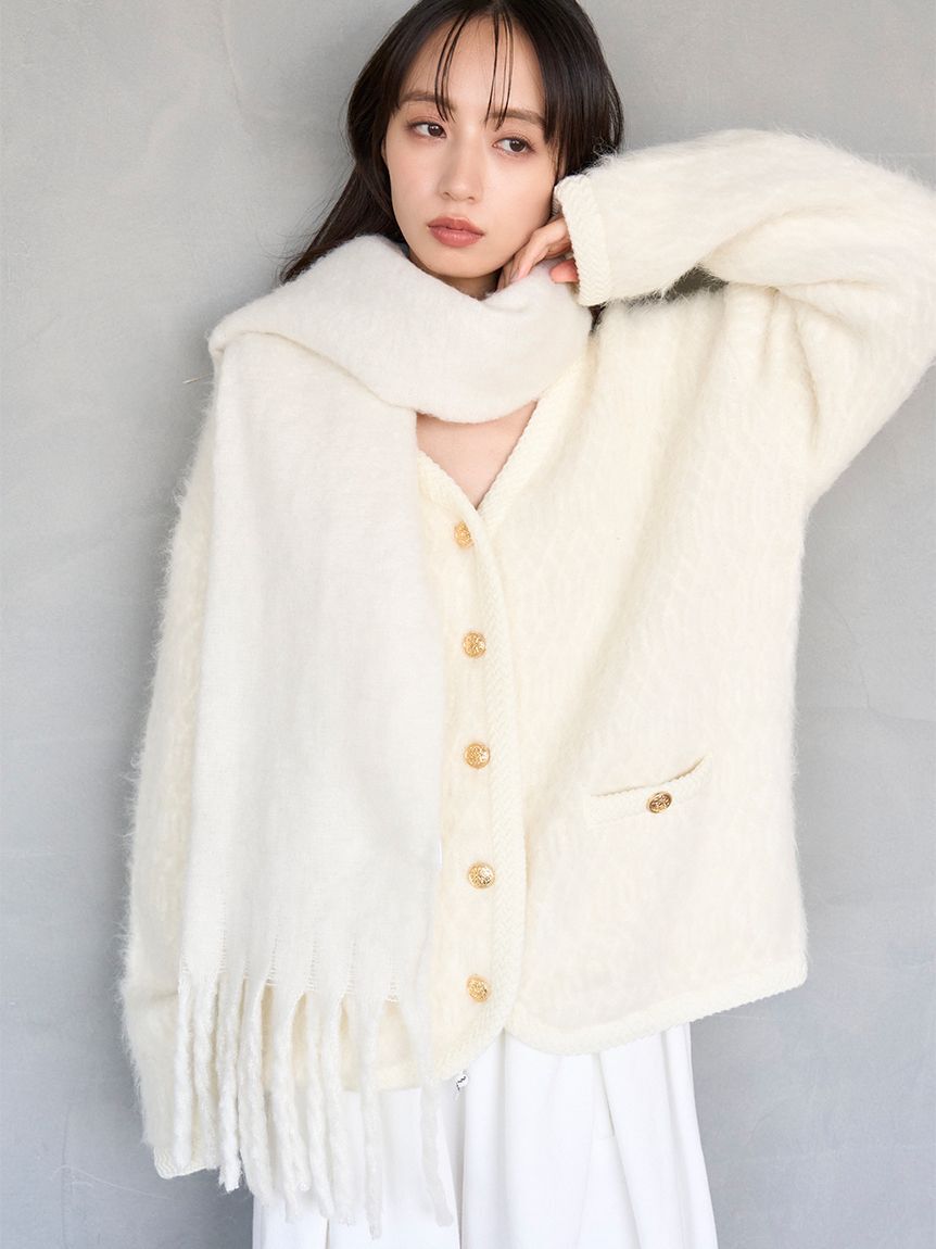 SNIDEL「ブローチ付きマフラー」|マフラー|