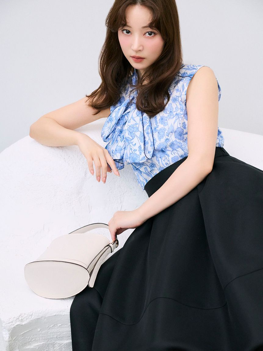 FRAY I.D「ボンディングチュール構築スカート」|スカート|BLK