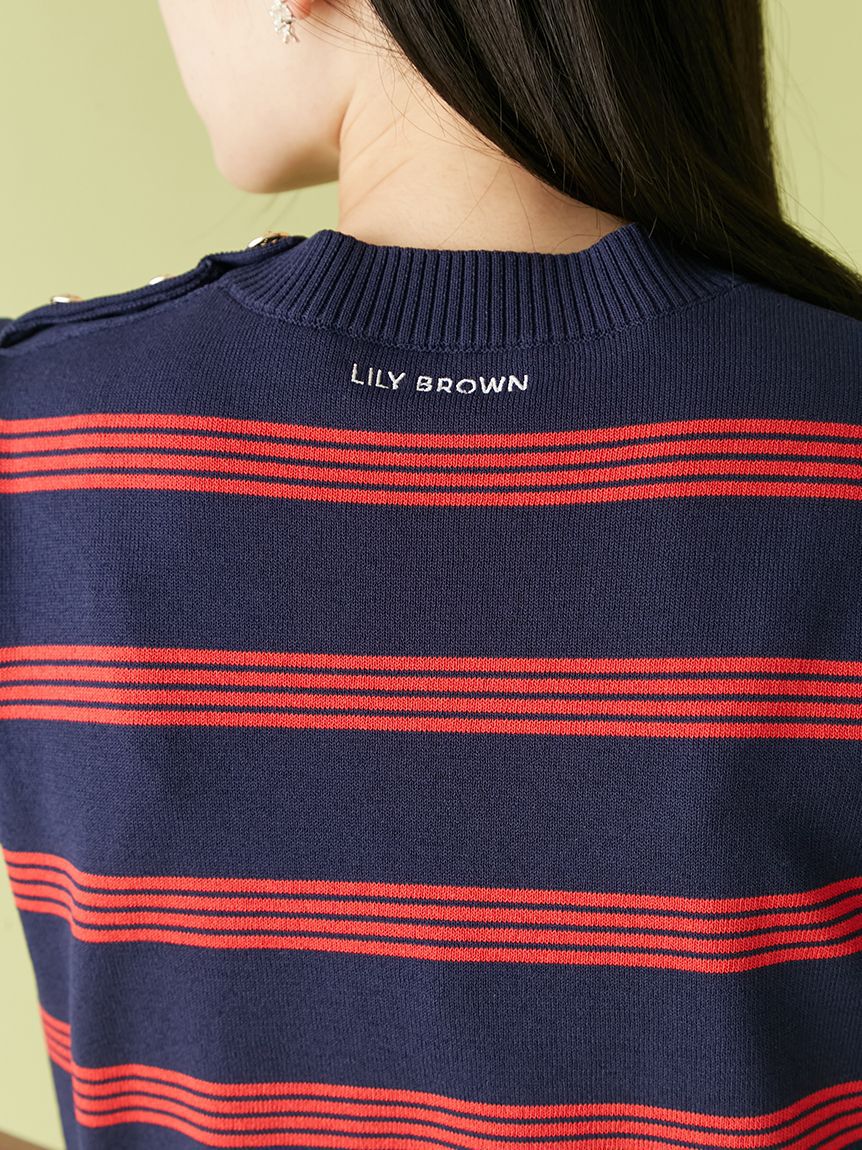 LILY BROWN「【WEB限定カラー】【LILY BROWN&times;MARY QUANT】ジャガードニットトップス」|ニット・セーター|