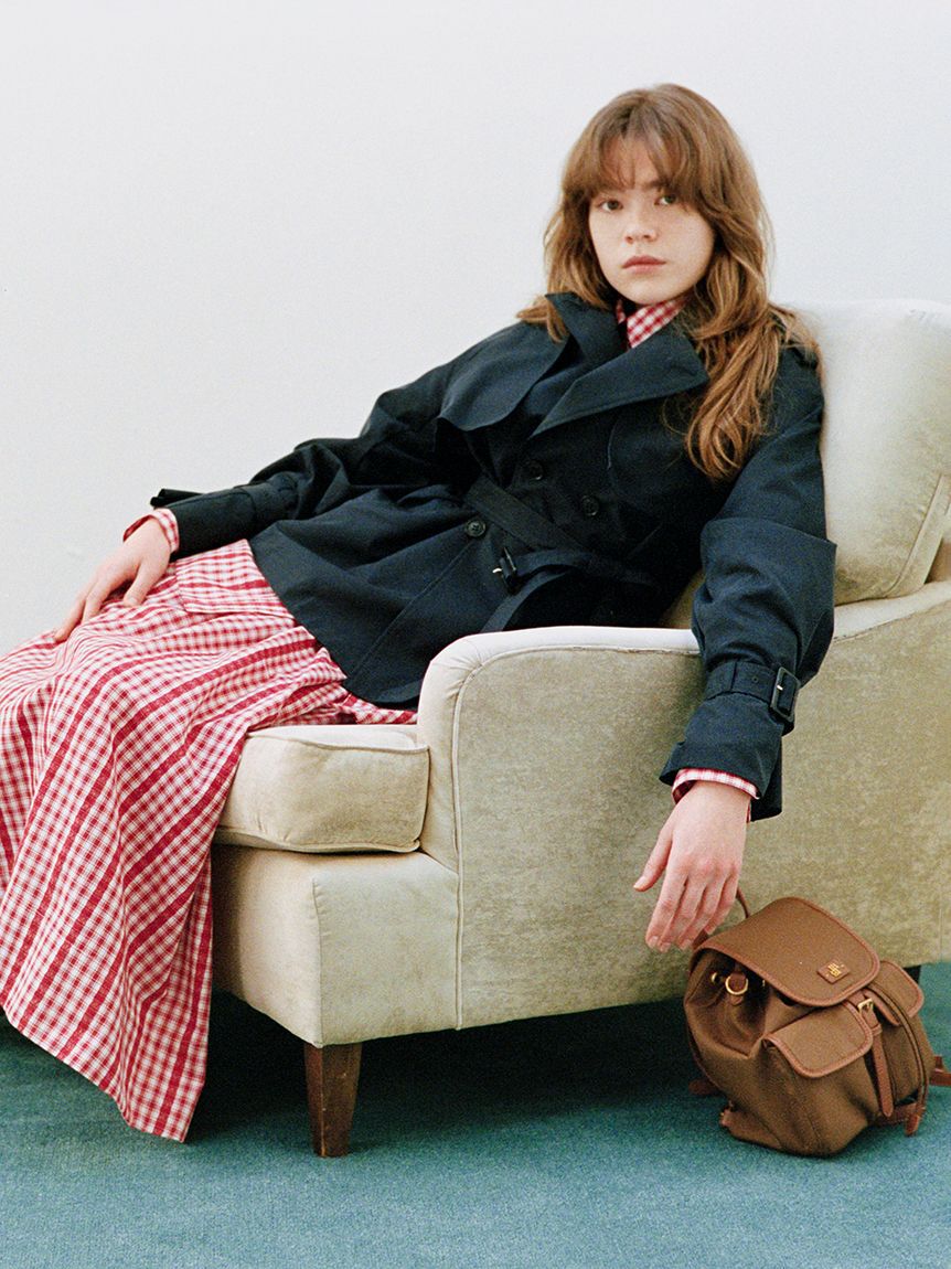 LILY BROWN「クラシックミドルトレンチコート」|トレンチコート|NVY