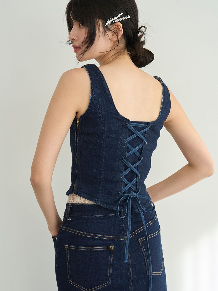 LILY BROWN「デニムビスチェ」|ベスト・ジレ|