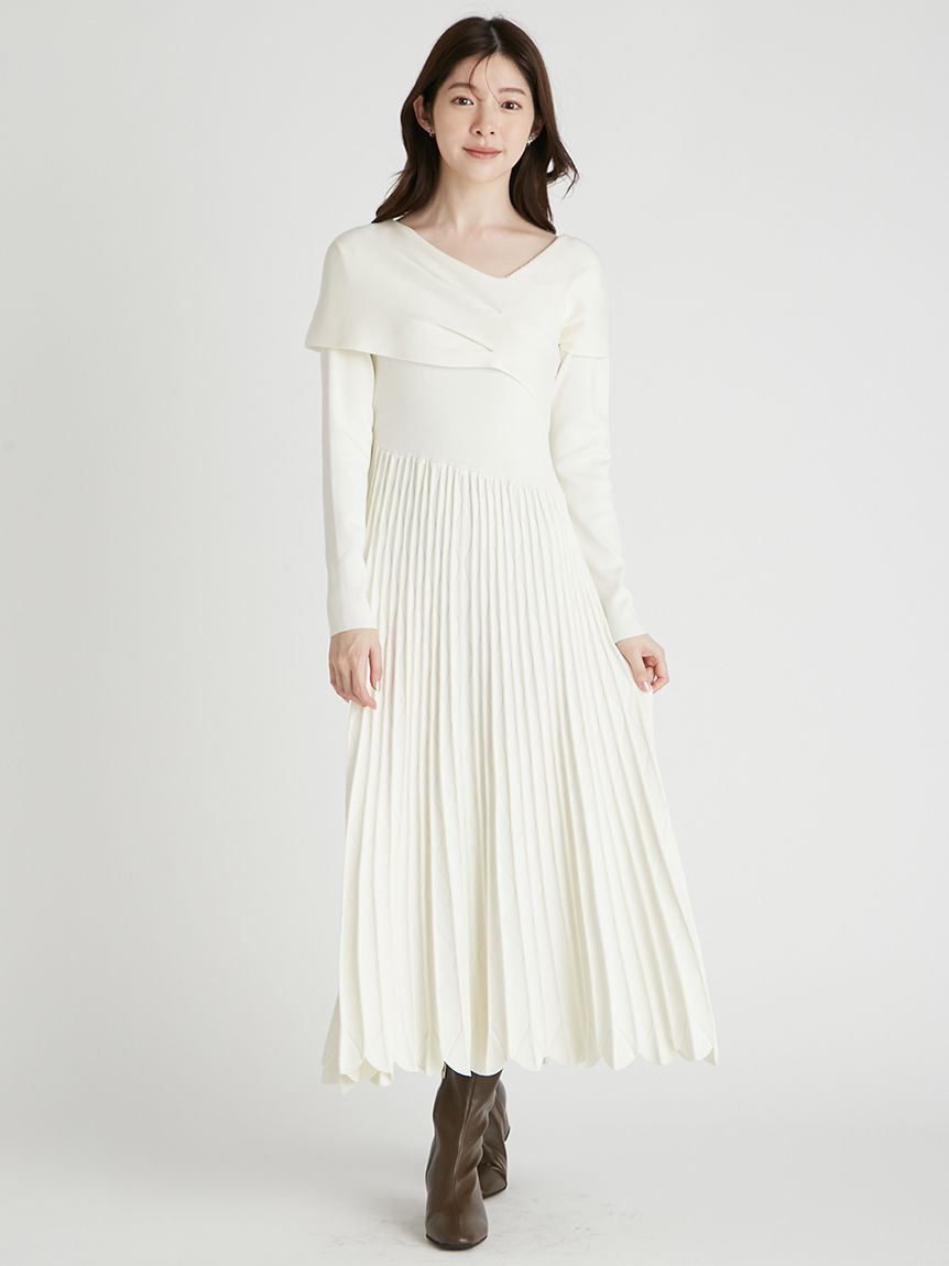 CELFORD「アシメオフショルニットワンピース」|ワンピース|