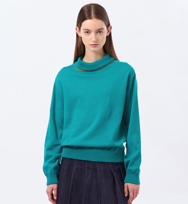 MACKINTOSH PHILOSOPHY「バイカラーロールニット」|ニット・セーター|グリーン
