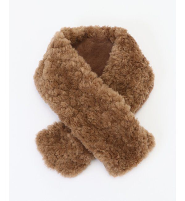 ikka「エコボアXフェイクファーリバー差し込み」|マフラー|ベージュ