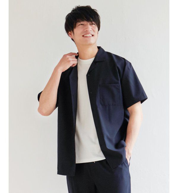 ikka「【セットアップ対応】Reflax リラックスオープンカラーシャツ」|シャツ・ブラウス|ノウコン