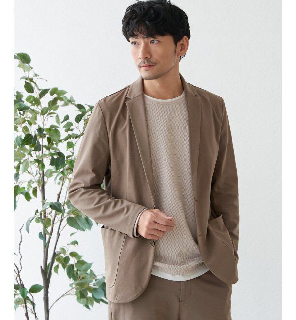 IKKA LOUNGE「GOKU楽ワークポンチジャケット」|テーラードジャケット|ベージュ