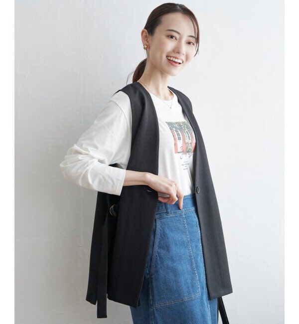 ikka「【親子おそろい】テーラードジレ」|ダウンベスト・ベスト|