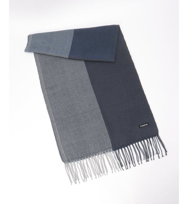 ikka「編み地切替ワイドマフラー」|マフラー|