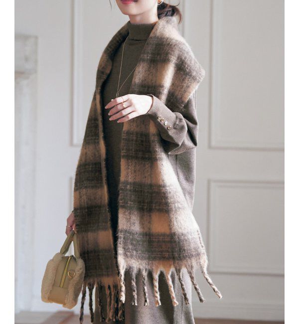 ikka「ブークレー細幅マフラー」|マフラー|