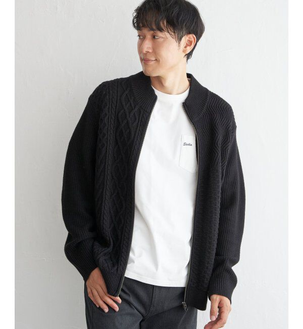 ikka「ジャカードドライバーズニット」|その他|ブラック