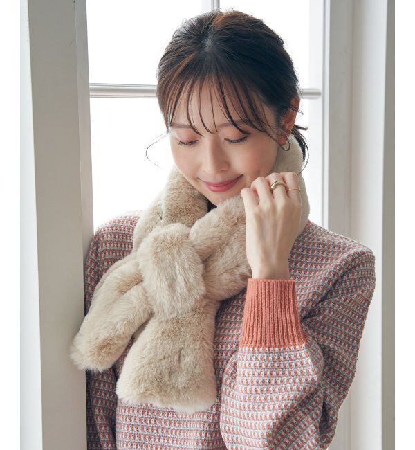 ikka「エコファー差し込みマフラー」|マフラー|