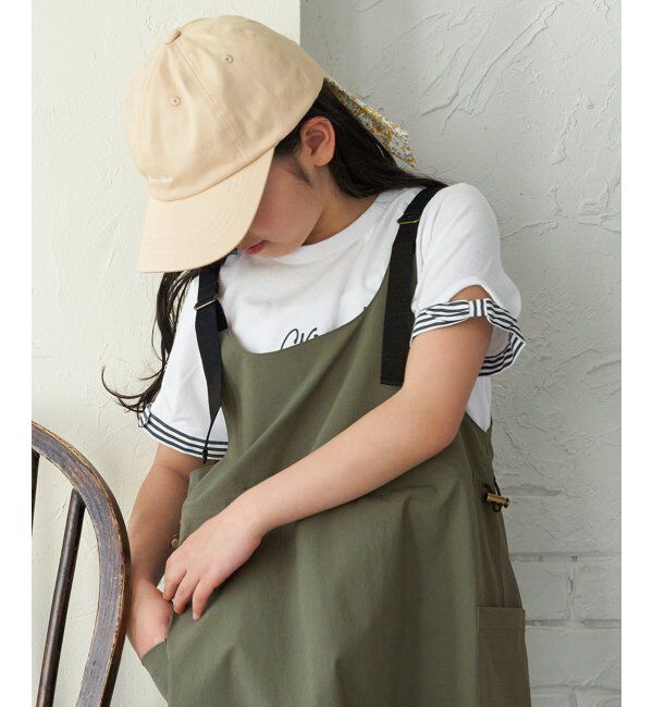 ikka kids「ソデストライプリボンロゴＴ」|Tシャツ・カットソー|