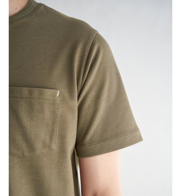 ikka「ライトダンボールジャカード襟ダブルフェイスTシャツ」|Tシャツ・カットソー|