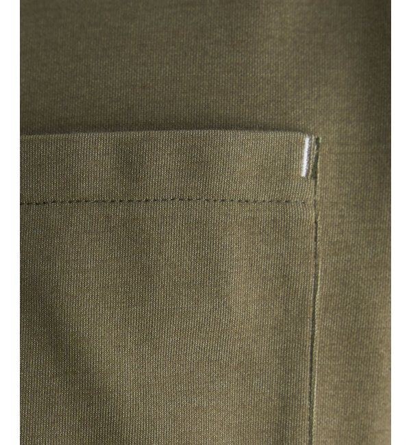 ikka「ライトダンボールジャカード襟ダブルフェイスTシャツ」|Tシャツ・カットソー|