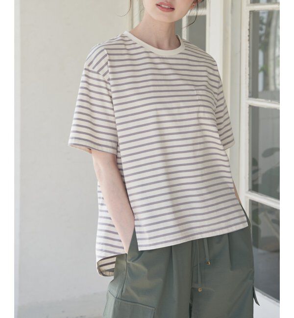 ikka「コットンUSA半袖ポケットTシャツ」|Tシャツ・カットソー|