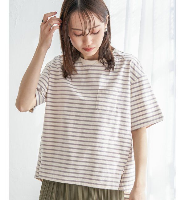 ikka「コットンUSA半袖ポケットTシャツ」|Tシャツ・カットソー|