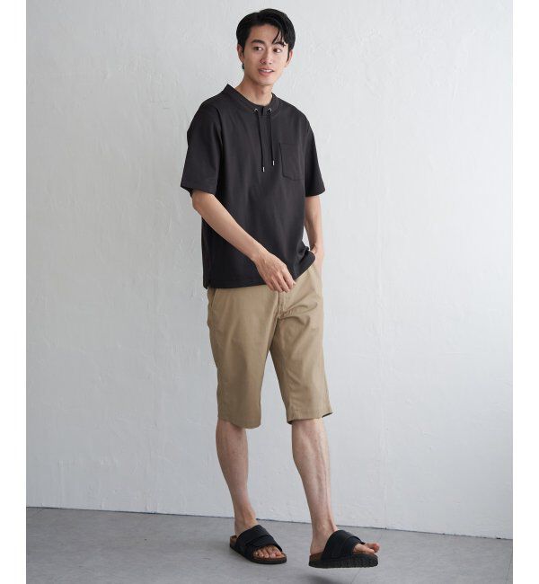 ikka「冷感ルーイカラー5分袖ポケT」|Tシャツ・カットソー|