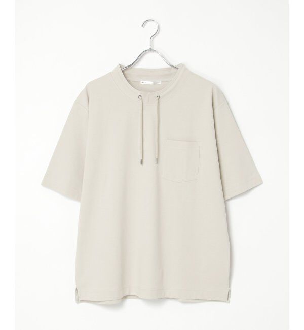 ikka「冷感ルーイカラー5分袖ポケT」|Tシャツ・カットソー|