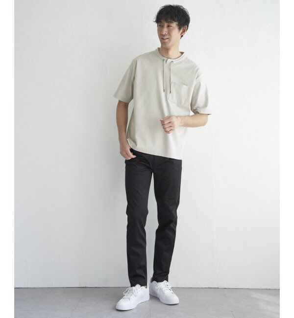 ikka「冷感ルーイカラー5分袖ポケT」|Tシャツ・カットソー|