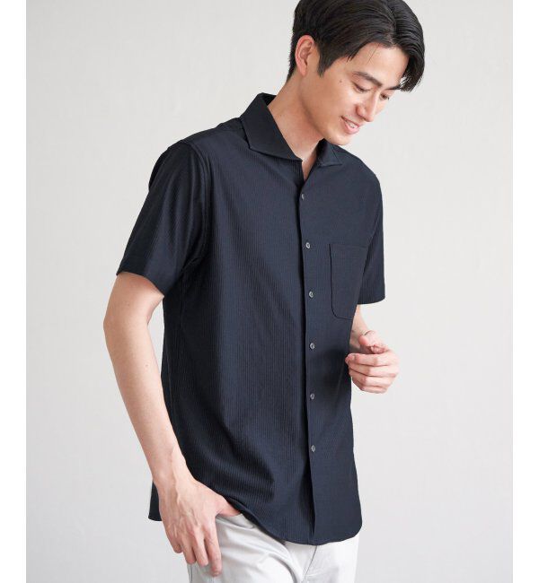 IKKA LOUNGE「【吸水速乾／イージーケア】アーバンドライ フルオープンポロシャツ」|Tシャツ・カットソー|