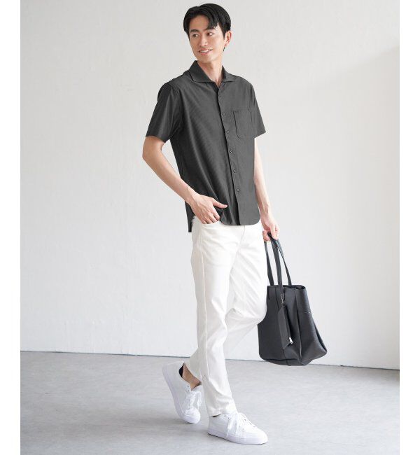 IKKA LOUNGE「【吸水速乾／イージーケア】アーバンドライ フルオープンポロシャツ」|Tシャツ・カットソー|