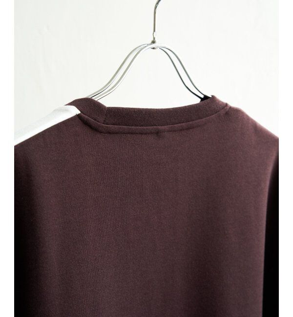 ikka「ブロックスCHスエード切り替えTシャツ」|Tシャツ・カットソー|