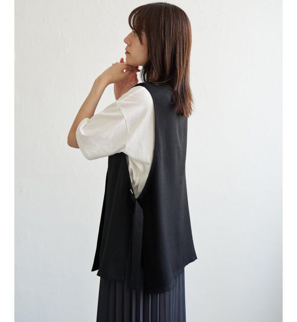 ikka「ドライタッチサイドスリットジレ」|ダウンベスト・ベスト|