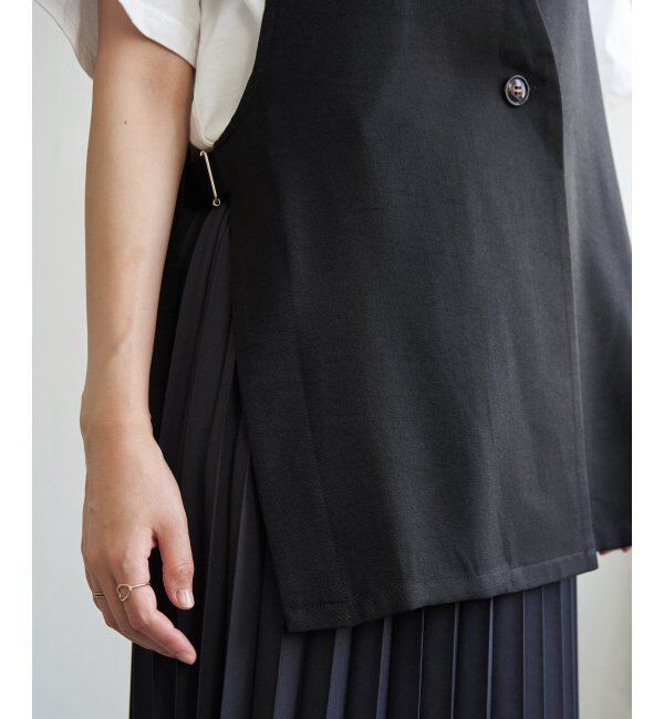 ikka「ドライタッチサイドスリットジレ」|ダウンベスト・ベスト|