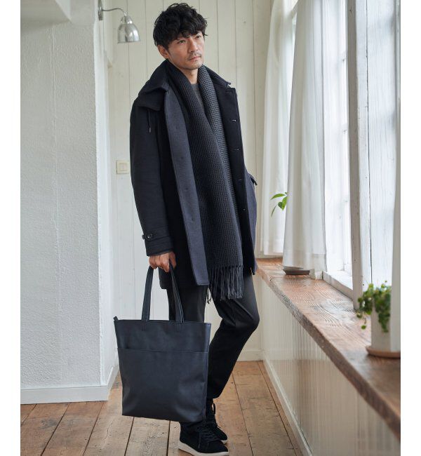 ikka「編地切り替えワイドマフラー」|マフラー|